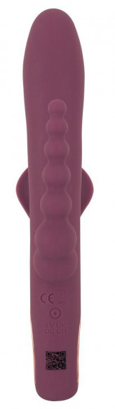 Сливовый вибратор с клиторальным отростком и анальным хвостом Slim Triple Plum - 21,4 см. Сливовый вибратор с клиторальным отростком и анальным хвостом Slim Triple Plum - 21,4 см.