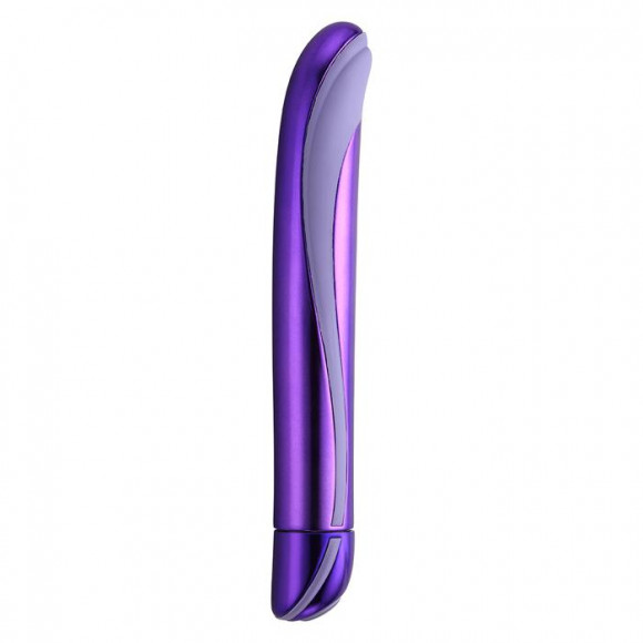 Фиолетовый металлический вибратор с силиконовыми вставками Vibe Therapy Exude - 17 см. Фиолетовый металлический вибратор с силиконовыми вставками Vibe Therapy Exude - 17 см.