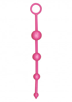 Розовая анальная цепочка FUNKY BUTT BEADS 