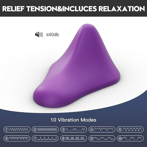 Фиолетовый треугольный вибромассажер Triangle Muscle Massager