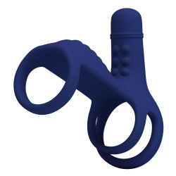 Синяя вибронасадка на пенис Vibrating Penis Sling Синяя вибронасадка на пенис Vibrating Penis Sling