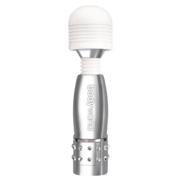Серебристый жезловый мини-вибратор с кристаллами Mini Massager Silver Edition Серебристый жезловый мини-вибратор с кристаллами Mini Massager Silver Edition