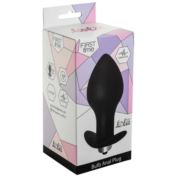 Чёрная анальная вибропробка Bulb Anal Plug - 10 см. Чёрная анальная вибропробка Bulb Anal Plug - 10 см.