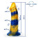 Желто-синий фантазийный вибратор с пультом ДУ - 21,5 см. Желто-синий фантазийный вибратор с пультом ДУ - 21,5 см.