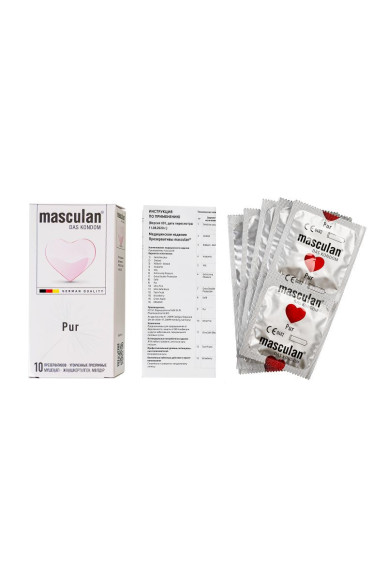 Супертонкие презервативы Masculan Pur - 10 шт. Супертонкие презервативы Masculan Pur - 10 шт.
