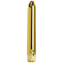 Золотистый вибратор CLASSIC GOLD MEDIUM - 18 см.