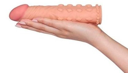 Телесная насадка-фаллос Super-Realistic Penis - 18 см. Телесная насадка-фаллос Super-Realistic Penis - 18 см.