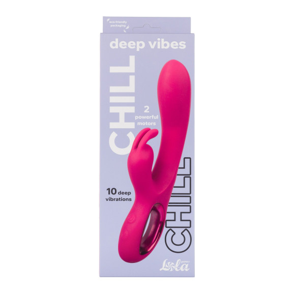 Малиновый вибратор-кролик Chill - 21 см.
