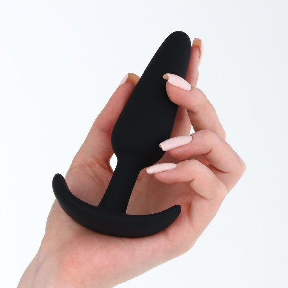 Черная силиконовая анальная пробка Soft-touch - 12,5 см. Черная силиконовая анальная пробка Soft-touch - 12,5 см.
