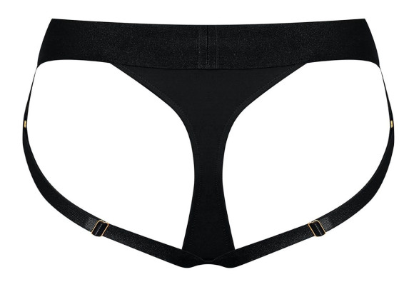 Черные трусики для насадок Heroine Lingerie Harness - size M