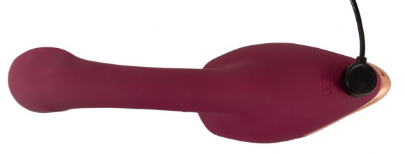 Малиновый вибратор с подвижными язычками 2 Function Vibrator - 20,6 см. Малиновый вибратор с подвижными язычками 2 Function Vibrator - 20,6 см.