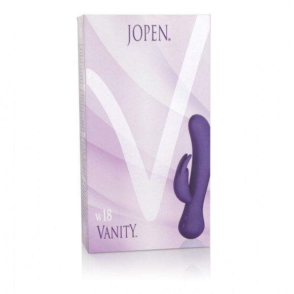 Фиолетовый вибратор со стимулятором клитора Vanity Vs18 - 21 см.