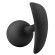 Черная анальная пробка Silicone Vibra Plug - 8,9 см.