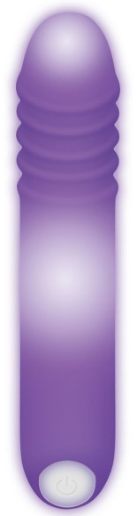 Фиолетовый светящийся G-стимулятор The G-Rave - 15,1 см.
