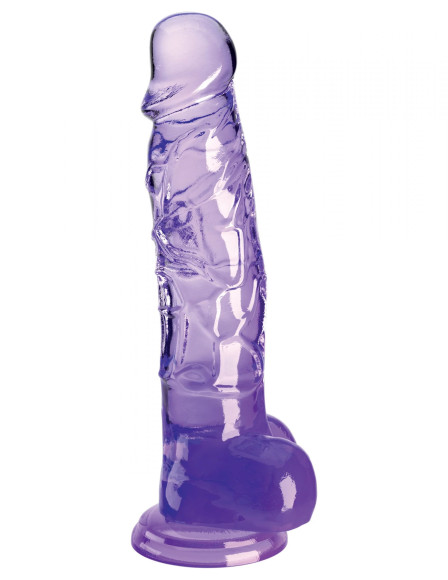 Фиолетовый фаллоимитатор с мошонкой на присоске 8’’ Cock with Balls - 22,2 см. Фиолетовый фаллоимитатор с мошонкой на присоске 8’’ Cock with Balls - 22,2 см.