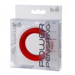 Красное кольцо на пенис POWER PENISRING MEDIUM 