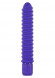 Фиолетовый вибромассажер FUNKY RIBBED VIBE - 15 см.