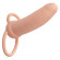 Телесная вибронасадка для двойного проникновения Rechargeable Thick Dual Penetrator - 14 см.