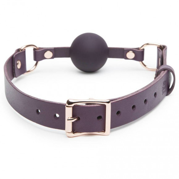 Фиолетовый кляп-шар Cherished Collection Leather Ball Gag Фиолетовый кляп-шар Cherished Collection Leather Ball Gag