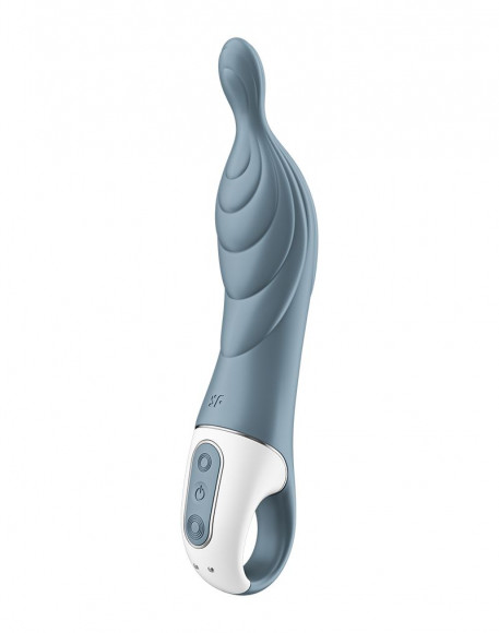 Серый вибратор Satisfyer A-Mazing 2 - 22,1 см.
