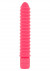 Розовый вибромассажер FUNKY RIBBED VIBE - 15 см.