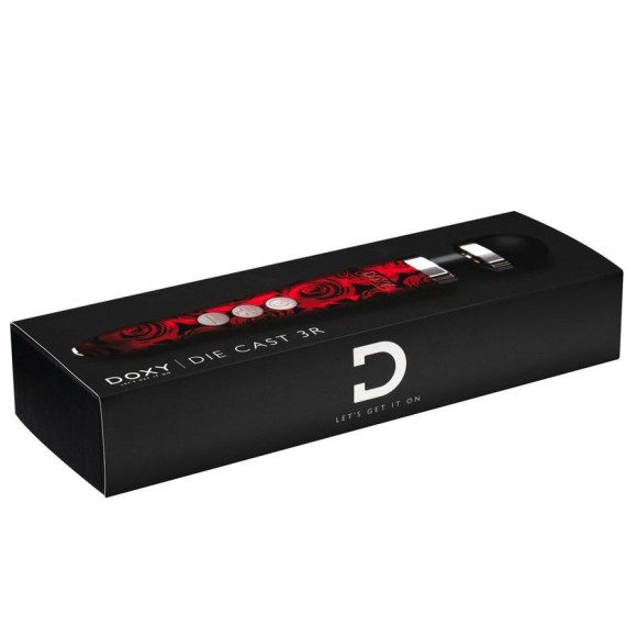 Красный беспроводной wand-вибратор Doxy Die Cast 3R с принтом в виде роз на рукояти - 28 см. Красный беспроводной wand-вибратор Doxy Die Cast 3R с принтом в виде роз на рукояти - 28 см.