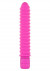Ярко-розовый вибромассажер FUNKY RIBBED VIBE - 15 см.