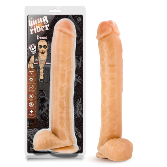 Телесный фаллоимитатор-гигант Hung Rider Bruno - 35,6 см. Телесный фаллоимитатор-гигант Hung Rider Bruno - 35,6 см.