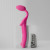 Ярко-розовый безремневой страпон Strap-on-me Vibrating Bendable Strap-On size M