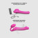 Ярко-розовый безремневой страпон Strap-on-me Vibrating Bendable Strap-On size M