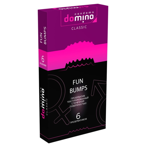 Текстурированные презервативы DOMINO Classic Fun Bumps - 6 шт. Текстурированные презервативы DOMINO Classic Fun Bumps - 6 шт.
