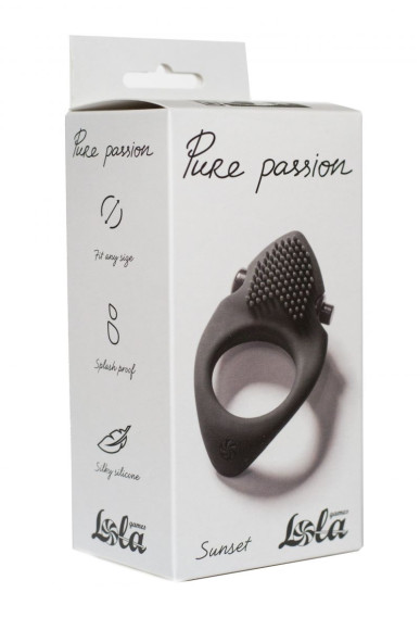 Черное эрекционное виброкольцо Pure Passion Sunset Черное эрекционное виброкольцо Pure Passion Sunset