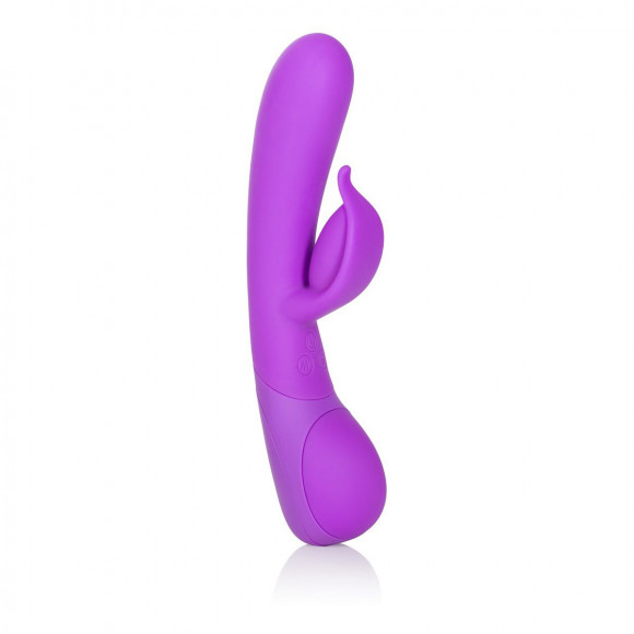 Фиолетовый вибромассажер Impress Dove со стимуляцией клитора - 18 см. Фиолетовый вибромассажер Impress Dove со стимуляцией клитора - 18 см.