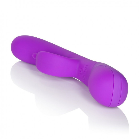Фиолетовый вибромассажер Impress Dove со стимуляцией клитора - 18 см. Фиолетовый вибромассажер Impress Dove со стимуляцией клитора - 18 см.