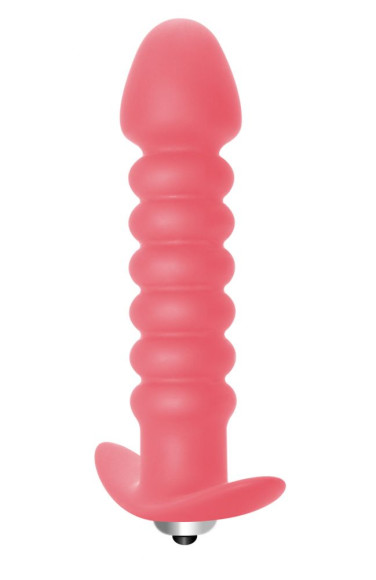Розовая анальная вибропробка Twisted Anal Plug - 13 см. Розовая анальная вибропробка Twisted Anal Plug - 13 см.