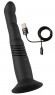 Черный вибратор с поступательными движениями G and P-Spot Thrusting Vibrator - 23 см.