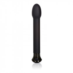 Чёрный вибромассажер Coco Licious Slender Tulip Vibes - 17 см.