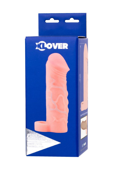 Фаллическая насадка XLOVER INCREASE+ с кольцом для фиксации - 17 см. Фаллическая насадка XLOVER INCREASE+ с кольцом для фиксации - 17 см.