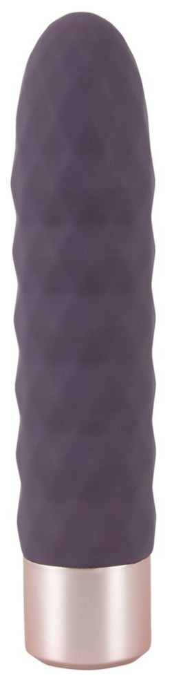 Фиолетовый мини-вибратор Elegant Diamond Vibe - 15 см. Фиолетовый мини-вибратор Elegant Diamond Vibe - 15 см.
