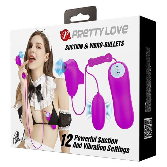 Лиловый вакуумный стимулятор клитора с виброяйцом Лиловый вакуумный стимулятор клитора с виброяйцом