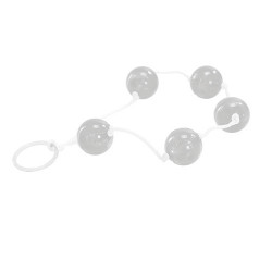 Прозрачные анальные шарики JAMMY JELLY ANAL LOVE BALLS CRYSTALL - 40 см.
