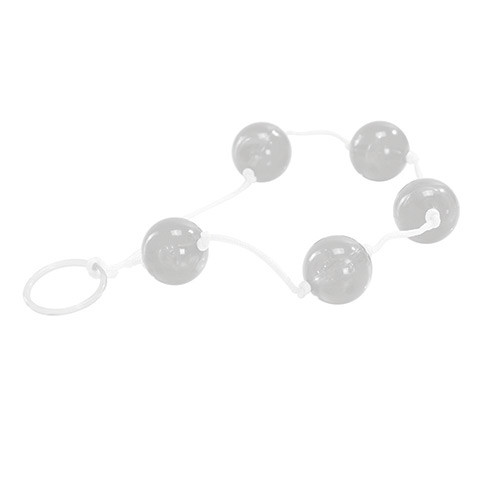 Прозрачные анальные шарики JAMMY JELLY ANAL LOVE BALLS CRYSTALL - 40 см.