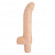 Телесный вибратор с изогнутым кончиком Penetrator Curve Dong 7.5  - 19 см.