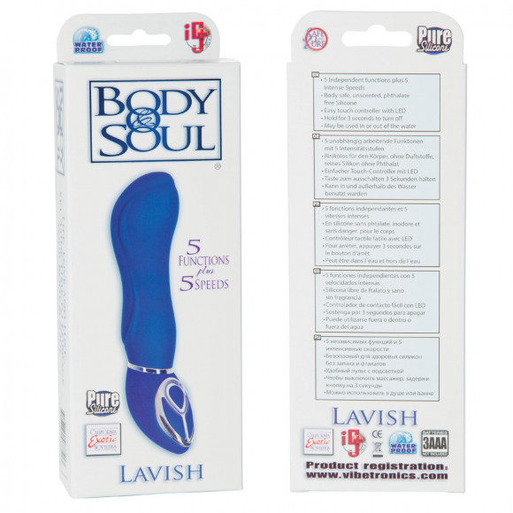 Синий вибратор Body & Soul Lavish Blue Синий вибратор Body & Soul Lavish Blue