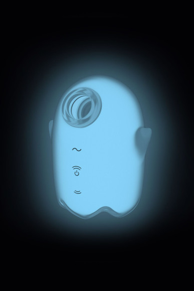 Белый люминесцентный вакуум-волновой стимулятор клитора Glowing Ghost Белый люминесцентный вакуум-волновой стимулятор клитора Glowing Ghost