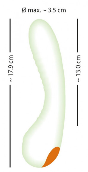 Люминесцентный вибратор для точки G Glow in the dark G-Spot - 17,9 см. Люминесцентный вибратор для точки G Glow in the dark G-Spot - 17,9 см.