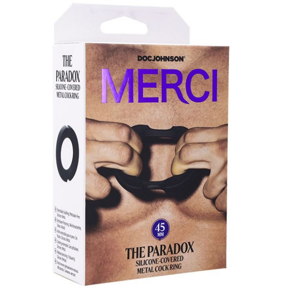 Черное эрекционое кольцо Merci The Paradox 45mm Черное эрекционое кольцо Merci The Paradox 45mm