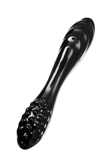 Черный двусторонний фаллоимитатор Dazzling Crystal 1 - 18,5 см. Черный двусторонний фаллоимитатор Dazzling Crystal 1 - 18,5 см.