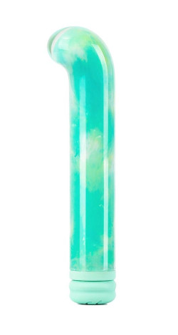 Зеленый компактный вибратор из стекла Magic Cane - 12 см.