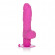 Розовый вибратор Shower Stud Super Stud на присоске - 21 см.